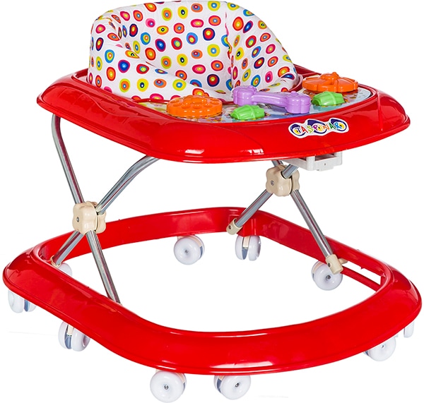 Taşpınar 3 Kademeli Lüx Balıklı Yürüteç 10 Teker KIRMIZI