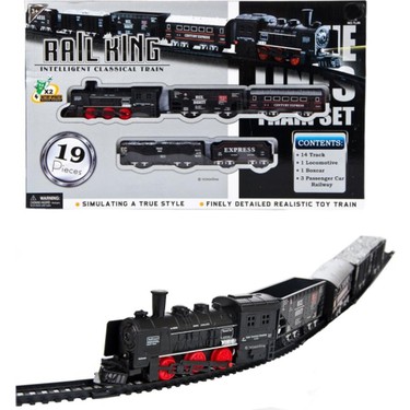 Kelebek Oyuncak Rail King Pilli Tren Seti 19 Parça