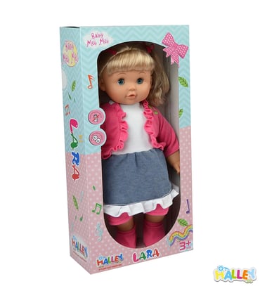 Yelekli Müzikli Lara Bebek 40 Cm Pembe